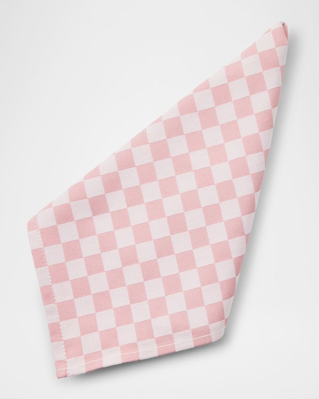 Pink Check Napkin, Set of 4